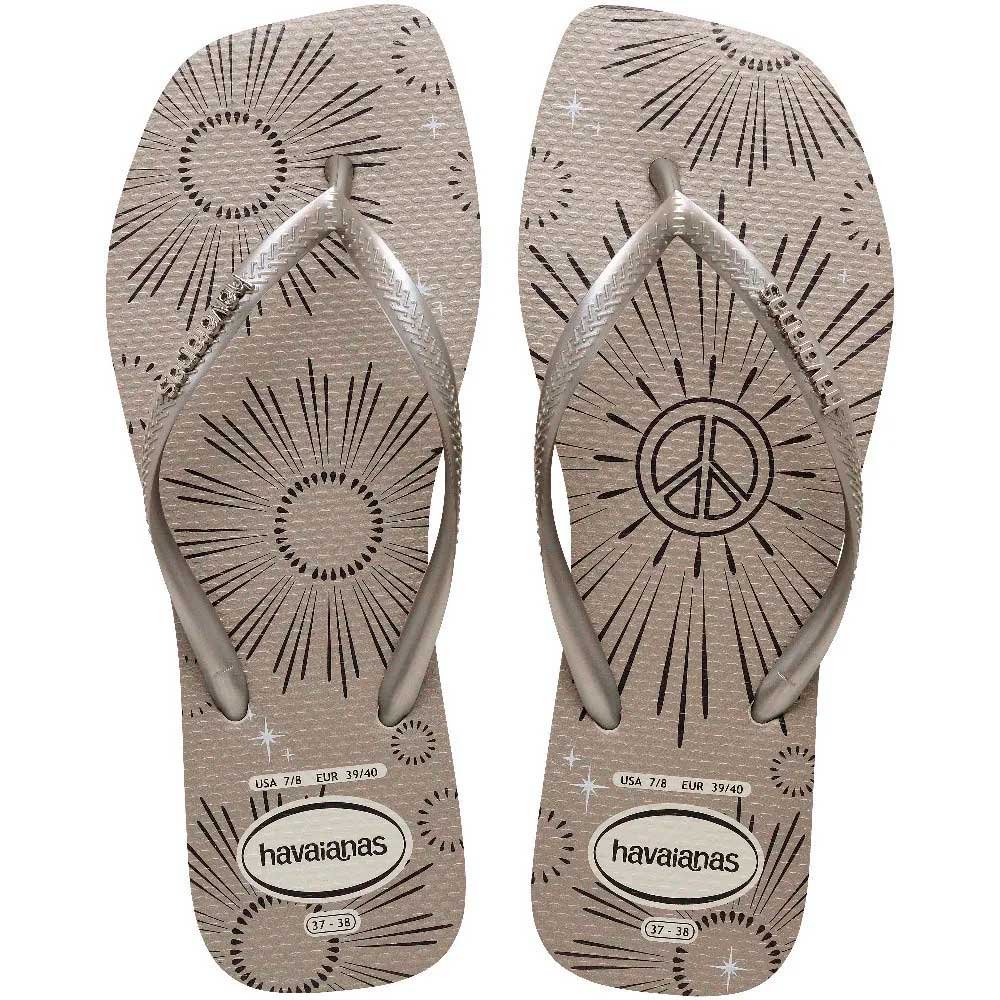 Havaianas Slim Square Metallic Party 0001 Branco 33/34 Com 12 Pares