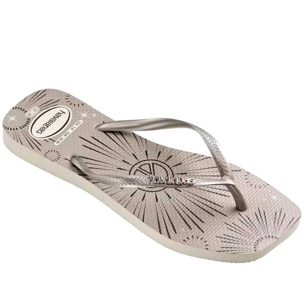 Havaianas Slim Square Metallic Party 0001 Branco 33/34 Com 12 Pares