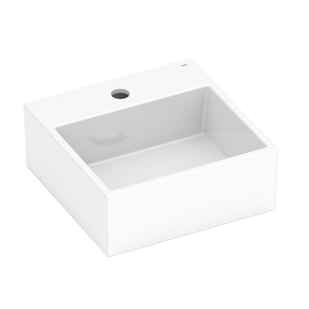 Cuba de Apoio Celite 350mmX350mm com Mesa Basic Q6 Branco