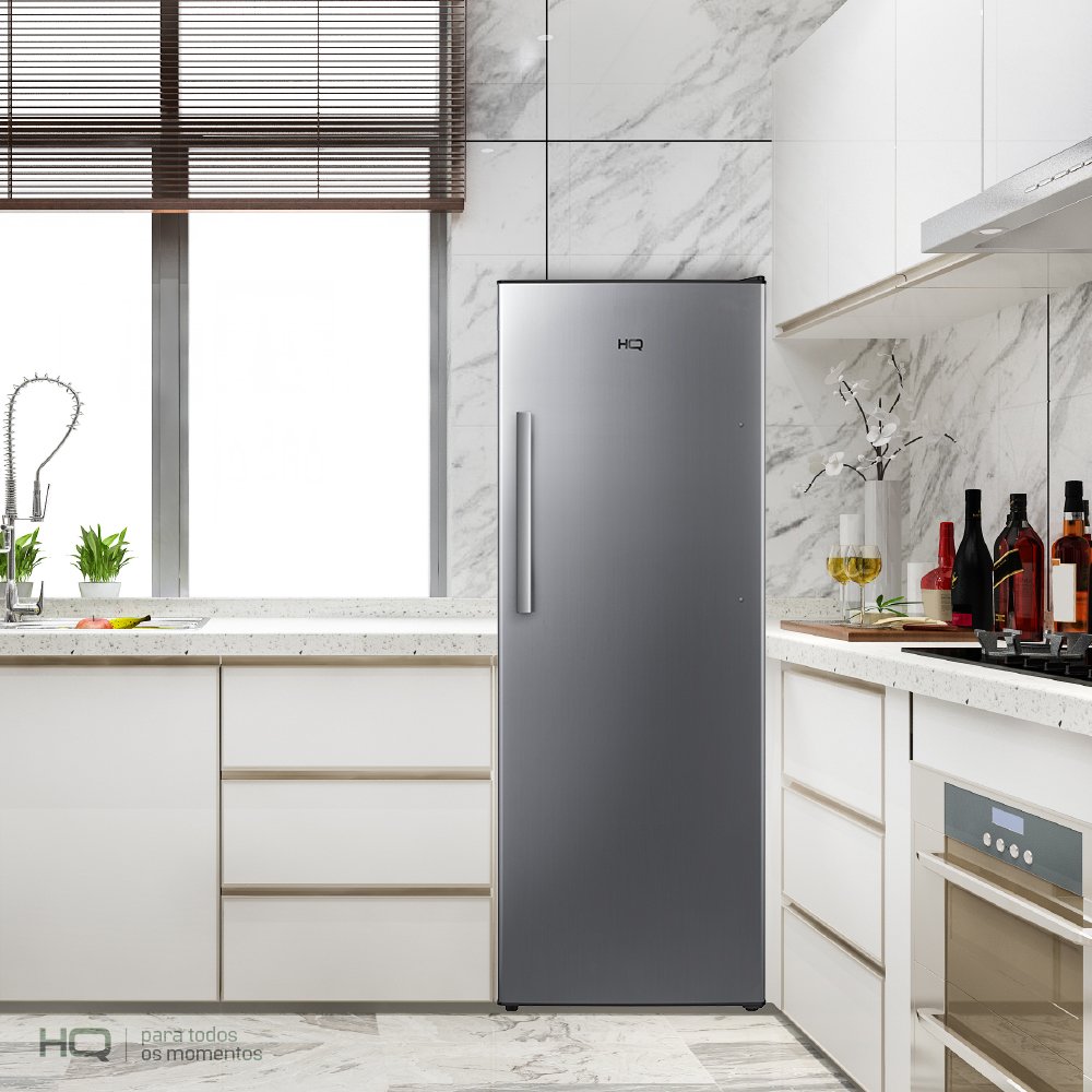Freezer Refrigerador e Conservador Vertical HQ Frost Free 330 Litros Prata HQ-330FV/RFF 127V