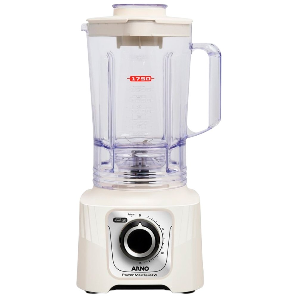 Liquidificador Arno LN64 Power Max San Cristal - 15 Velocidades + Pulsar, 3,1 Litros, 1400W, Marfim, 110V