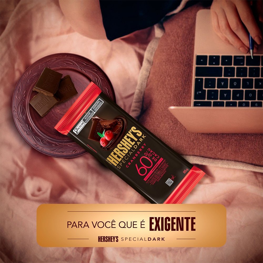 Chocolate Hershey's Special Dark Cranberry 85g - Embalagem com 17 Unidades