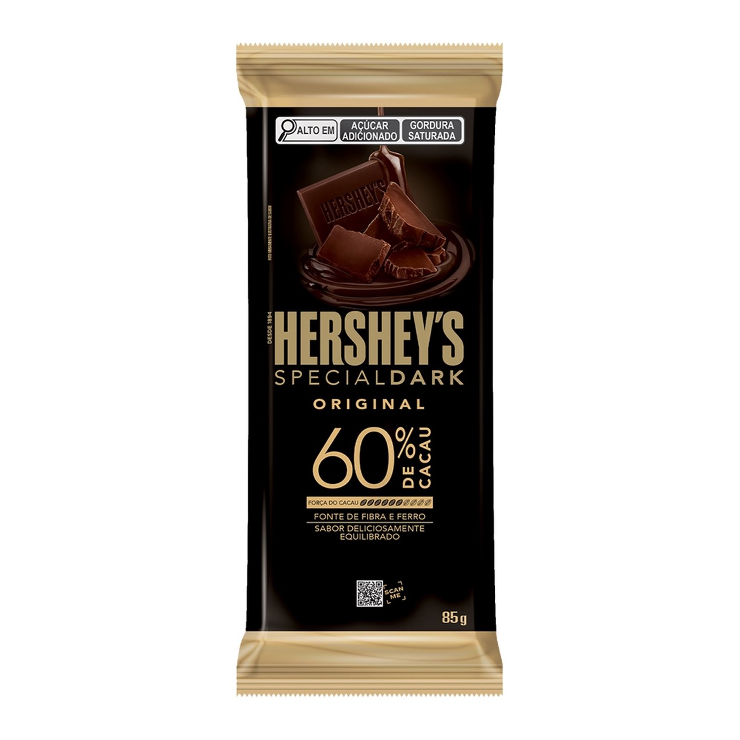 Chocolate Hershey's Special Dark 60% Cacau Tradicional 85g - Embalagem com 17 Unidades