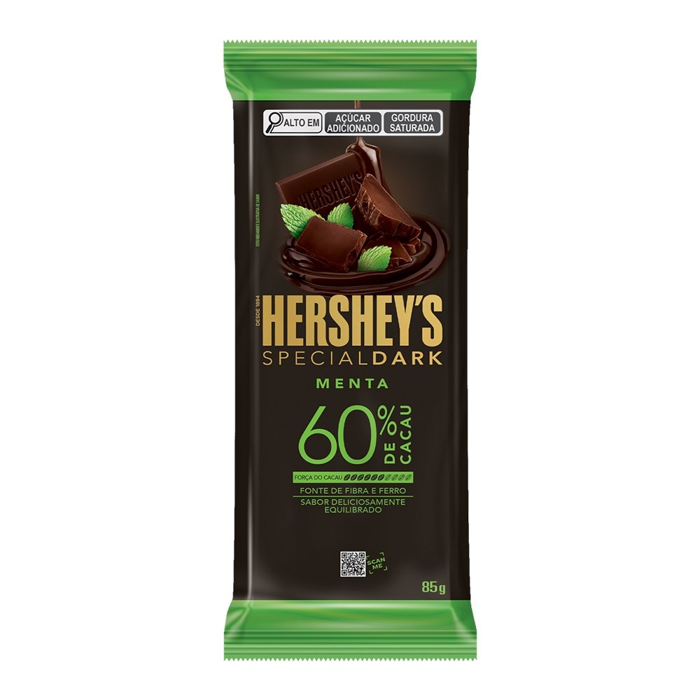 Chocolate Hershey's Special Dark Menta 85g - Embalagem com 17 Unidades