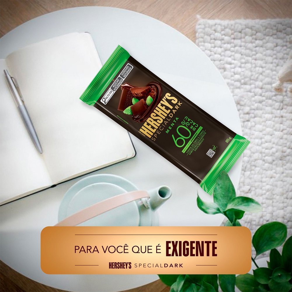 Chocolate Hershey's Special Dark Menta 85g - Embalagem com 17 Unidades