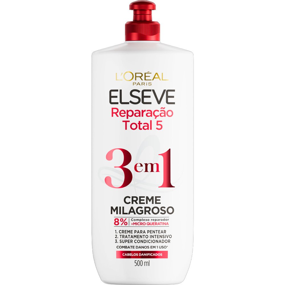 Creme 3 Em 1 Elseve Rt5 500ml