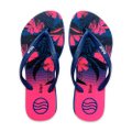 Chinelo Blue Feminino Floral Azul Marinho 33/4