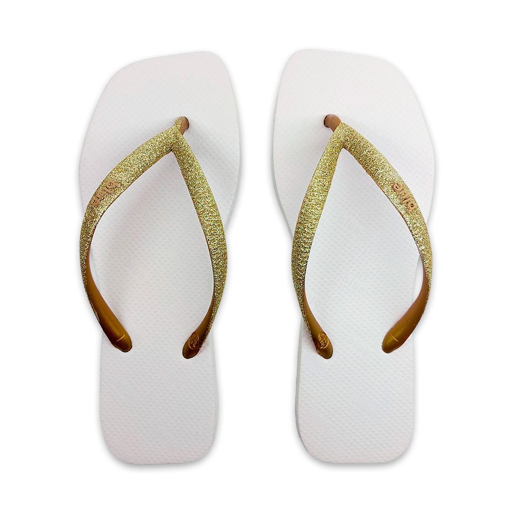 Chinelo Blue Feminino Square Light Night off White 33/4