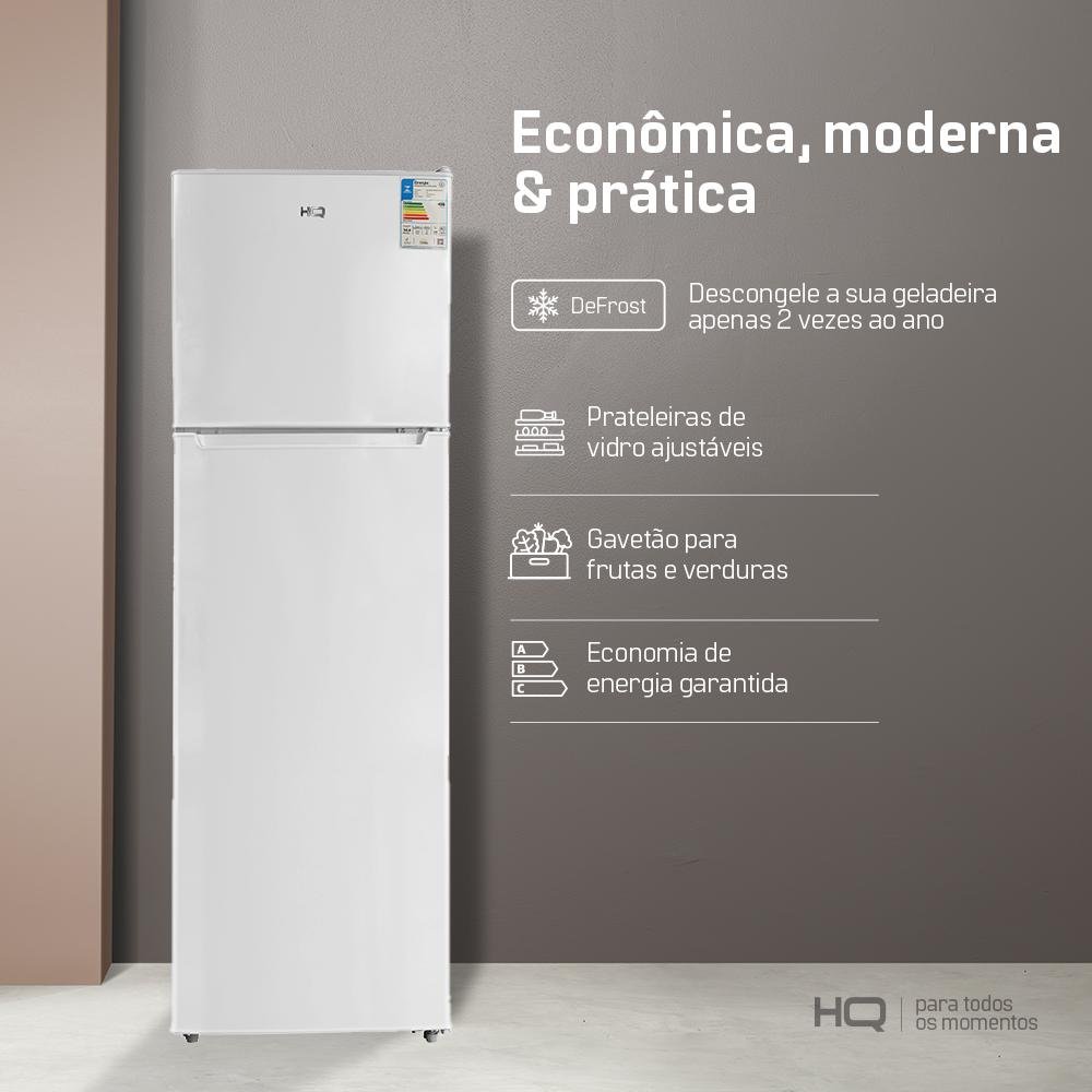 Geladeira Refrigerador HQ Defrost 290 Litros Branco HQ-290RDF 220V