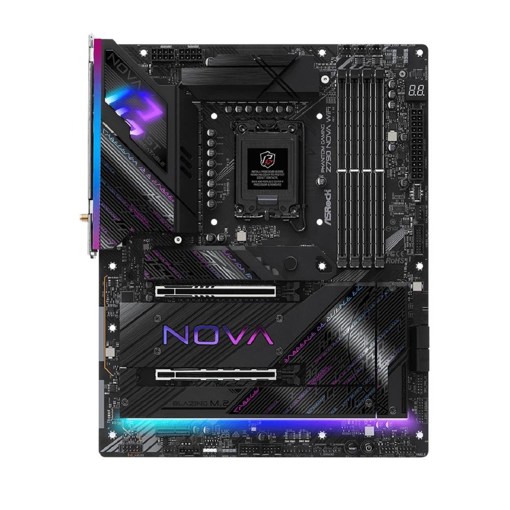 Placa Mãe ASRock Phantom Gaming Z790 Nova WiFi, Chipset Z790, Intel LGA 1700, AXT, DDR5