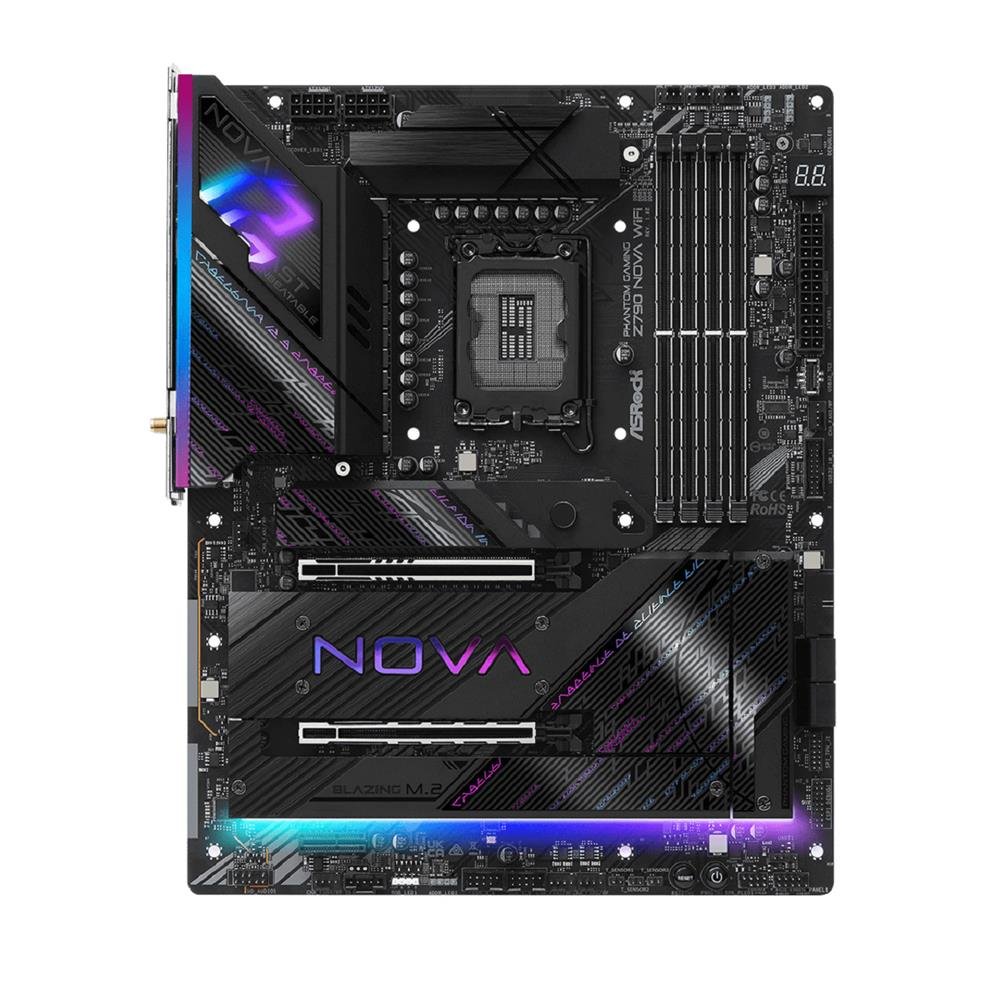 Placa Mãe ASRock Phantom Gaming Z790 Nova WiFi, Chipset Z790, Intel LGA 1700, AXT, DDR5