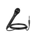 Microfone Voice Goldentec com fio 5m para Caixa de Som Karaokê Preto