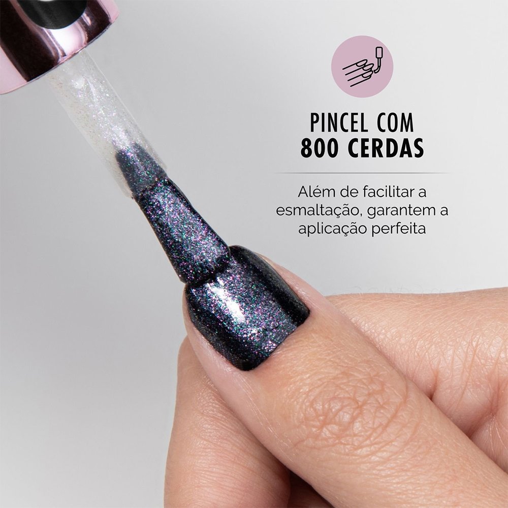 Esmalte Risqué Diamond Gel Top Coat Fixador Efeito Paetê Avulso 9,5ml