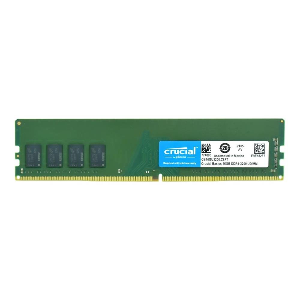 Memória Ram Crucial Cb16gu3200,Udimm, Ddr4, 16Gb, 3200Mhz
