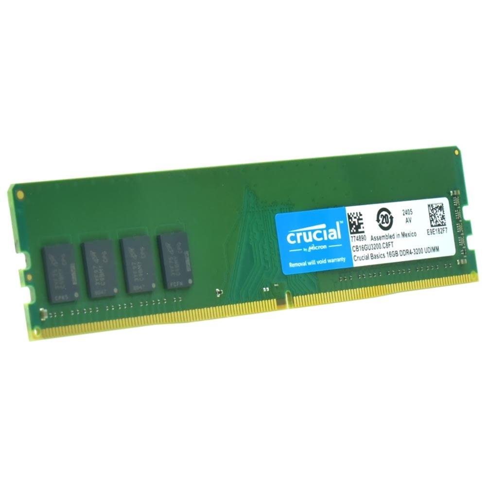 Memória Ram Crucial Cb16gu3200,Udimm, Ddr4, 16Gb, 3200Mhz