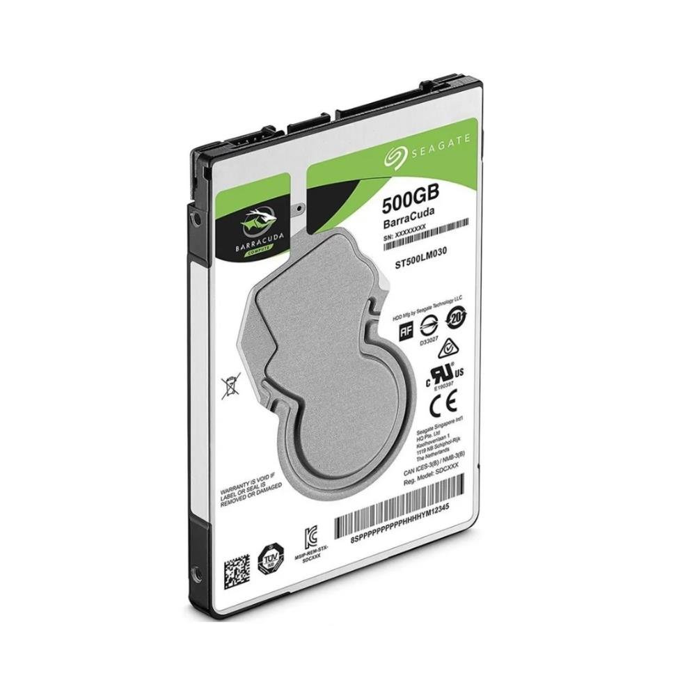 HD Notebook Seagate BarraCuda, 500GB, 2.5´, 5400 RPM, SATA - ST500LM030