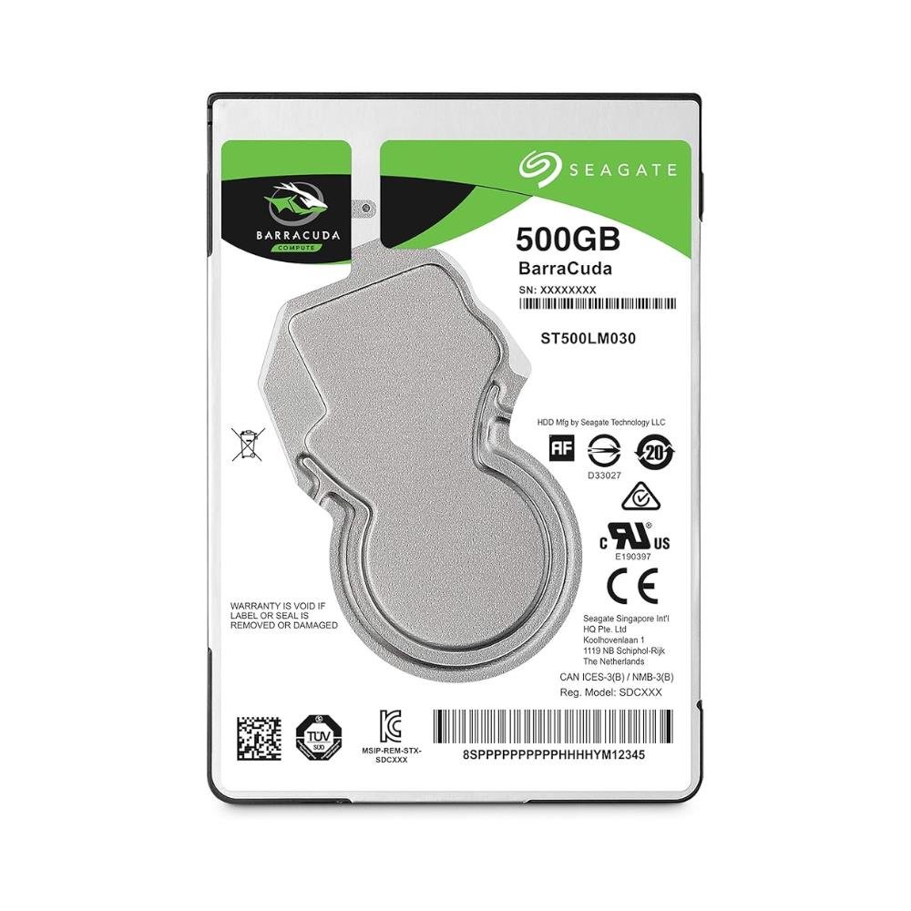 HD Notebook Seagate BarraCuda, 500GB, 2.5´, 5400 RPM, SATA - ST500LM030