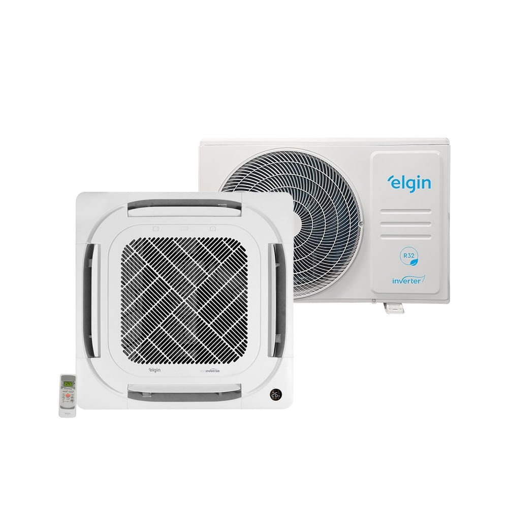 Ar Condicionado Split Cassete Elgin Eco Inverter 18000 BTU/h Quente e Frio Monofásico 45KVQI18C2NA ¿ 220 Volts