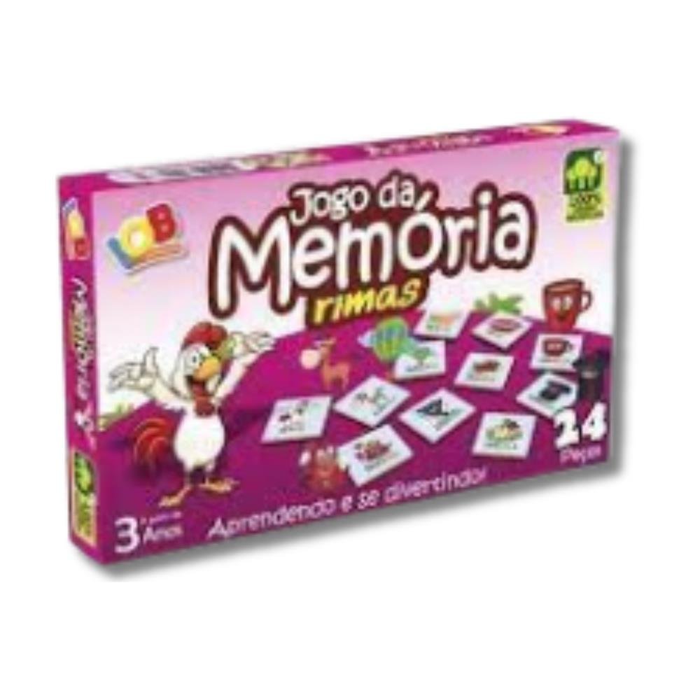 Jogo de Memoria Rimas com 24 Peças Kit com 3 und