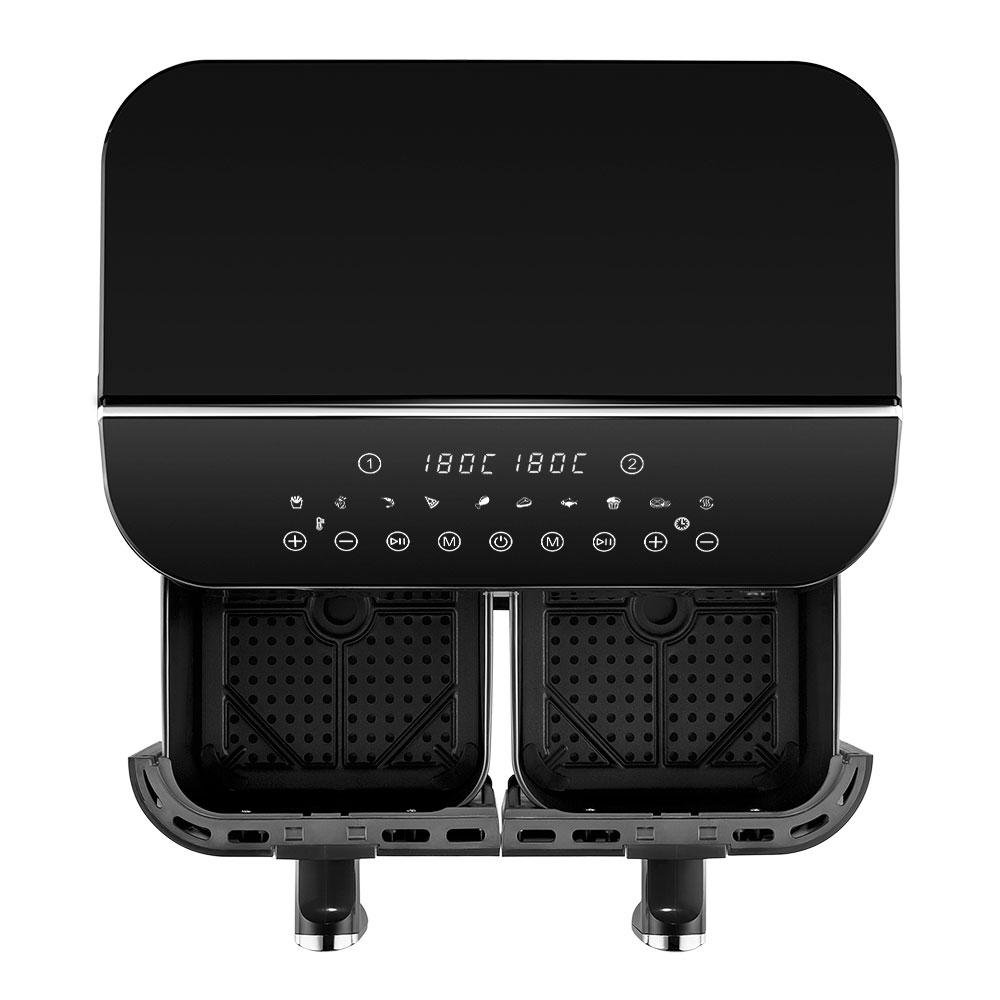 Fritadeira Eletrica sem oleo Air Fryer 8L Preta com 2 Gavetas 1800W 127V Multi - GO219