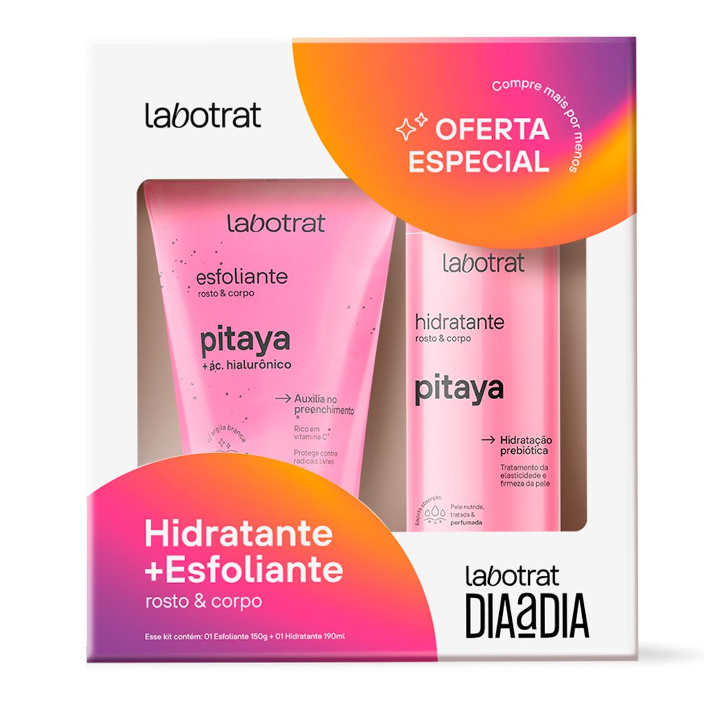 Kit Hidratante + Esfoliante Pitaya 190+150 Ml Labotrat