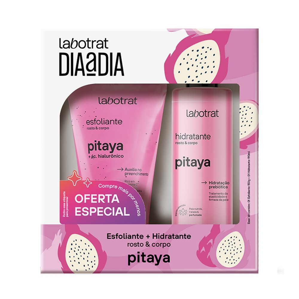 Kit Hidratante Labotrat Pitaya 190ml + Esfoliante Dia a Dia Pitaya 150g
