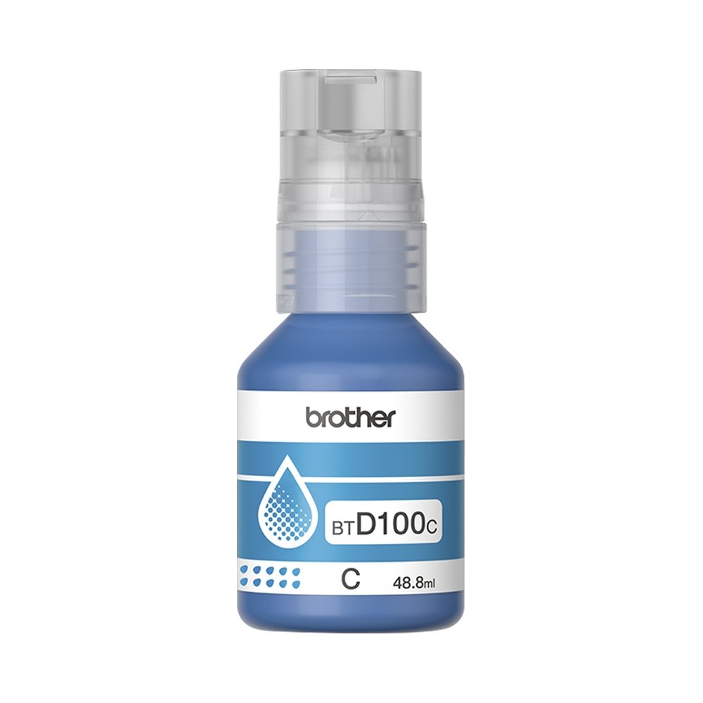 Refil de Tinta Brother BTD100C Ciano - DCPT230/DCPT430W/DCPT436W/DCPT530DW/DCPT730DW/DCPT830D