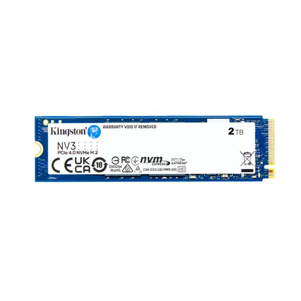 SSD Kingston NV3, 2 TB, M.2 2280, PCIe 4.0 x4, NVMe, Leitura: 6000 MB/s, Gravação: 5000 MB/s, Azul - SNV3S/2000G