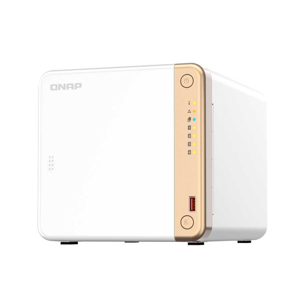 Storage Nas Qnap 4 Baias Intel Celeron N4505 2 Core, 2.9 Ghz, 4gb, 1x 2,5 Gbe Torre - Ts-462-4g-br