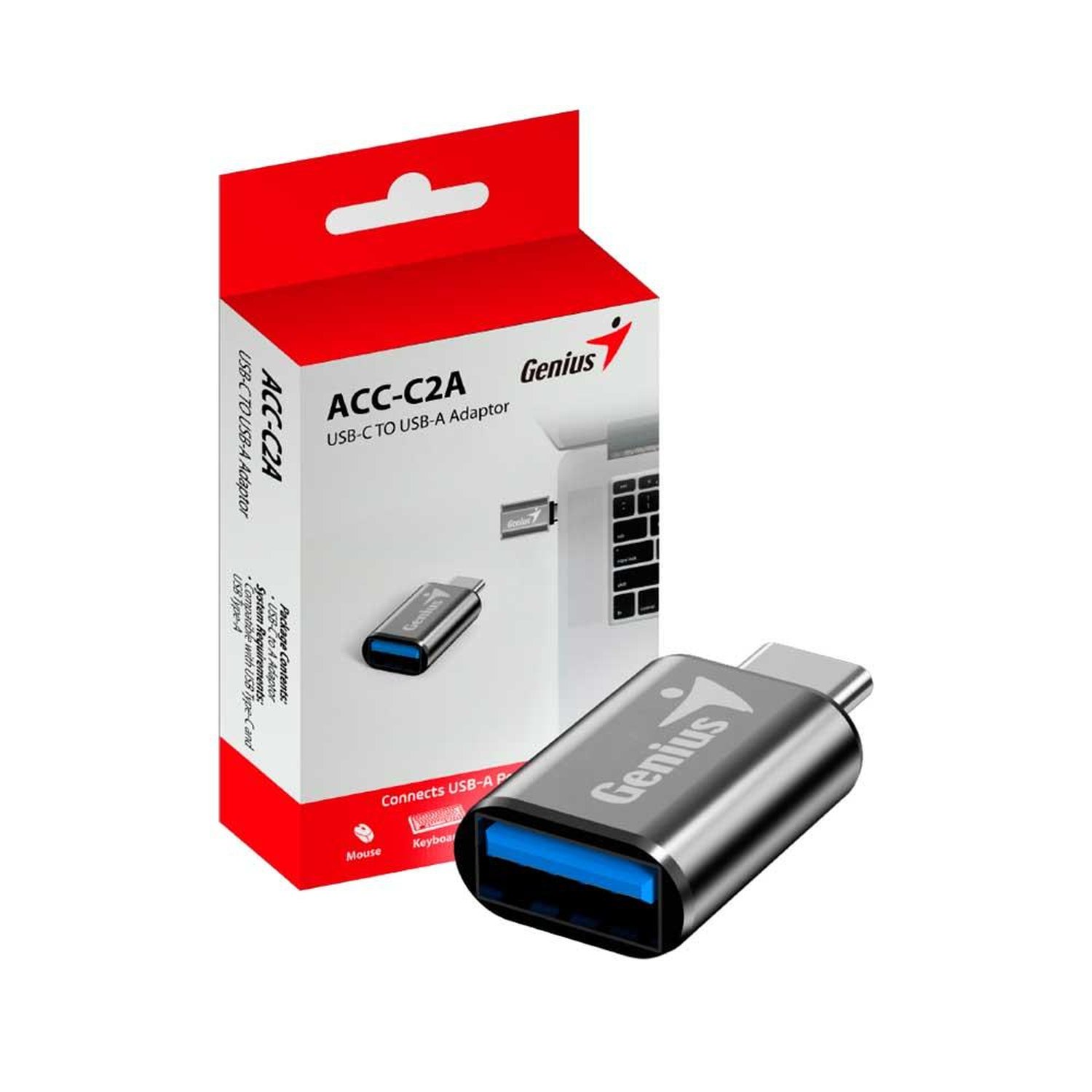 Adaptador Genius Usb-c Para Usb-a Acc-c2a