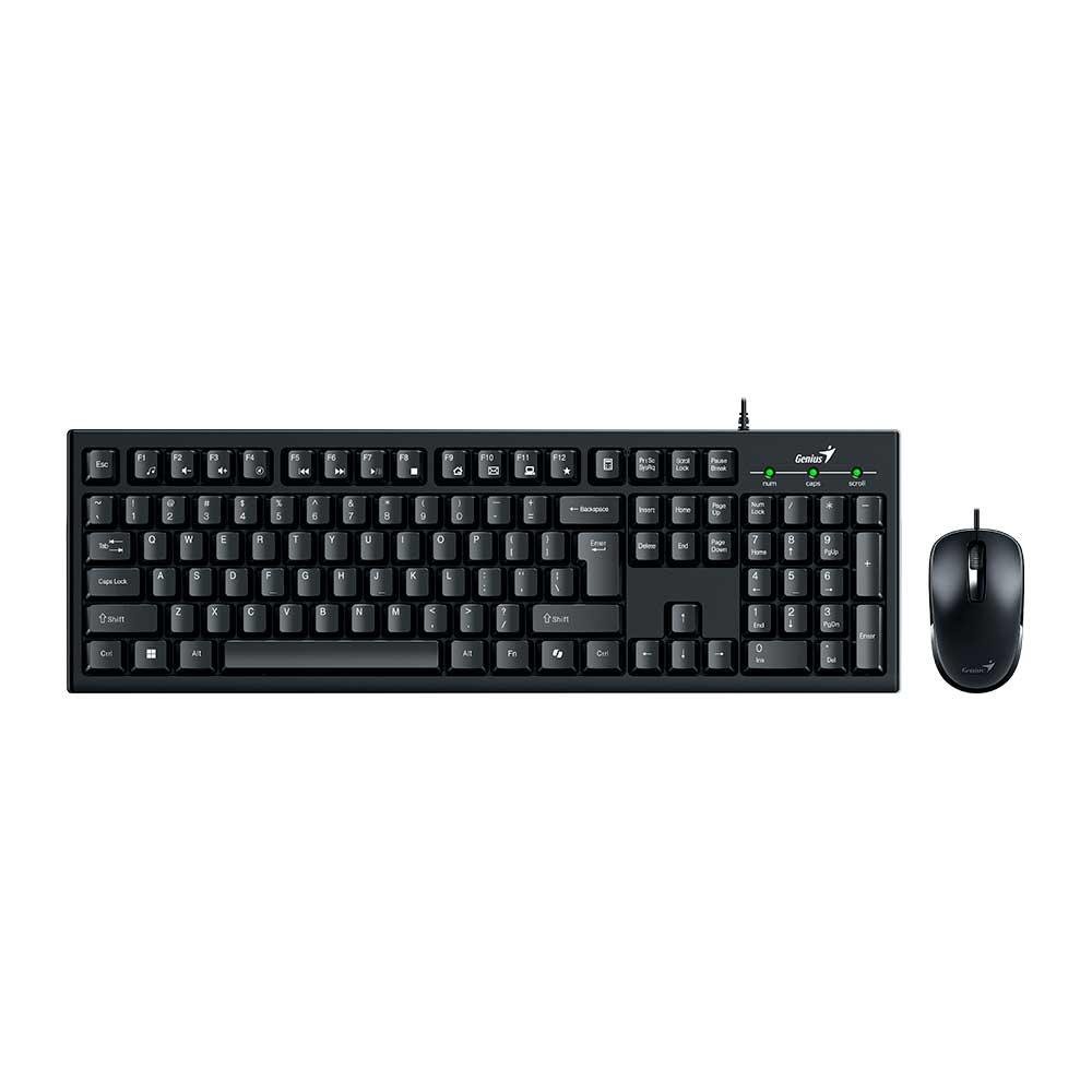 Kit Mouse E Teclado Genius Multimidia Km-100se Com Fio Usb
