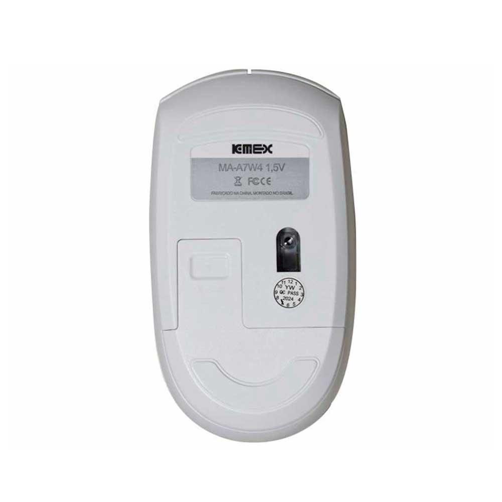 Kit Mouse E Teclado K-mex Sem Fio Ka-60w9+ma-a7w7 Branco - B2ka60w90010b0x