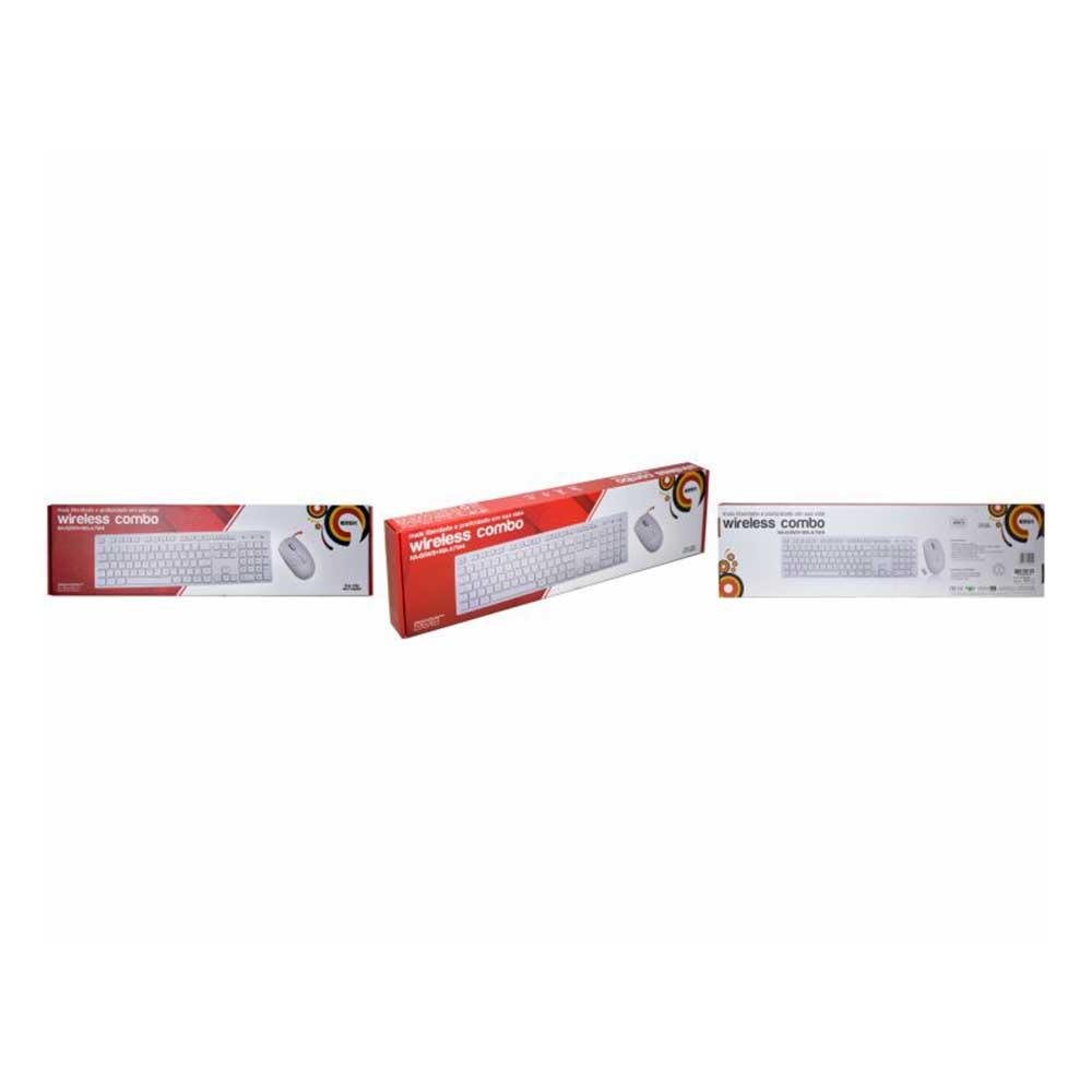 Kit Mouse E Teclado K-mex Sem Fio Ka-60w9+ma-a7w7 Branco - B2ka60w90010b0x
