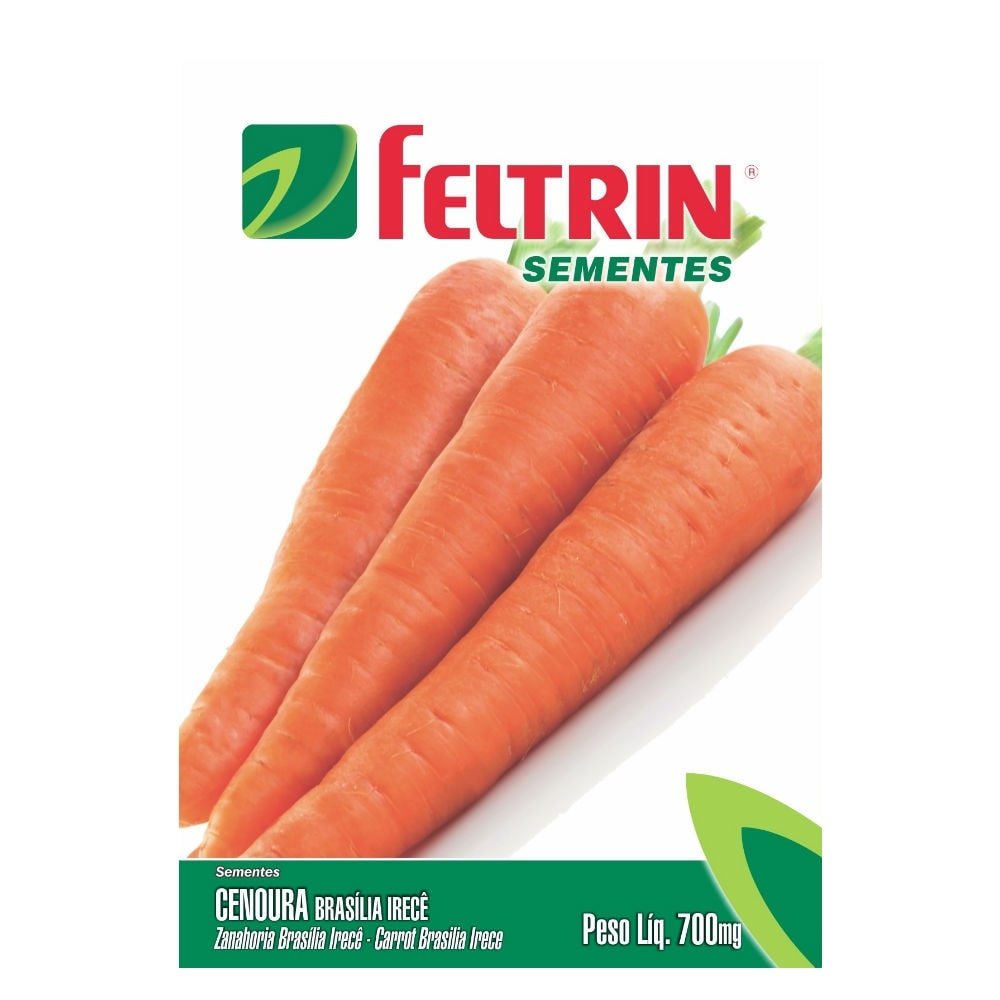 Sementes Cenoura Brasilia Iree Feltrin - 700mg Embalagem com 25 Unidades