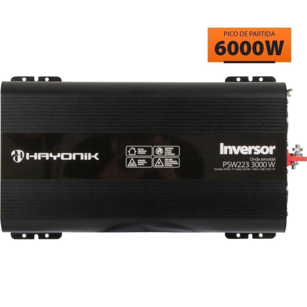 Inversor Automotivo Hayonik Psw223 Onda Senoidal 3000W 24Vdc/220V Un.Venda: Pc/1