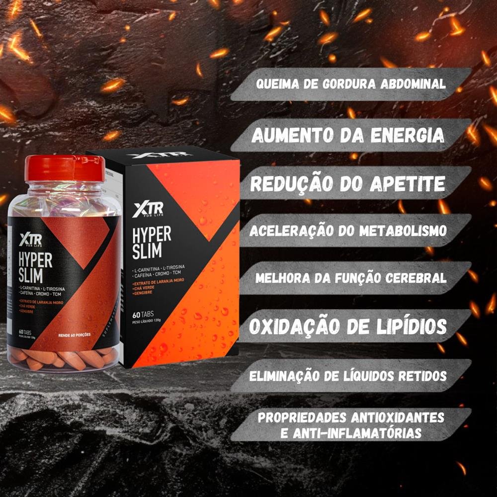 Termogenico Hyper Slim 60 Tabletes Xtr Health Research
