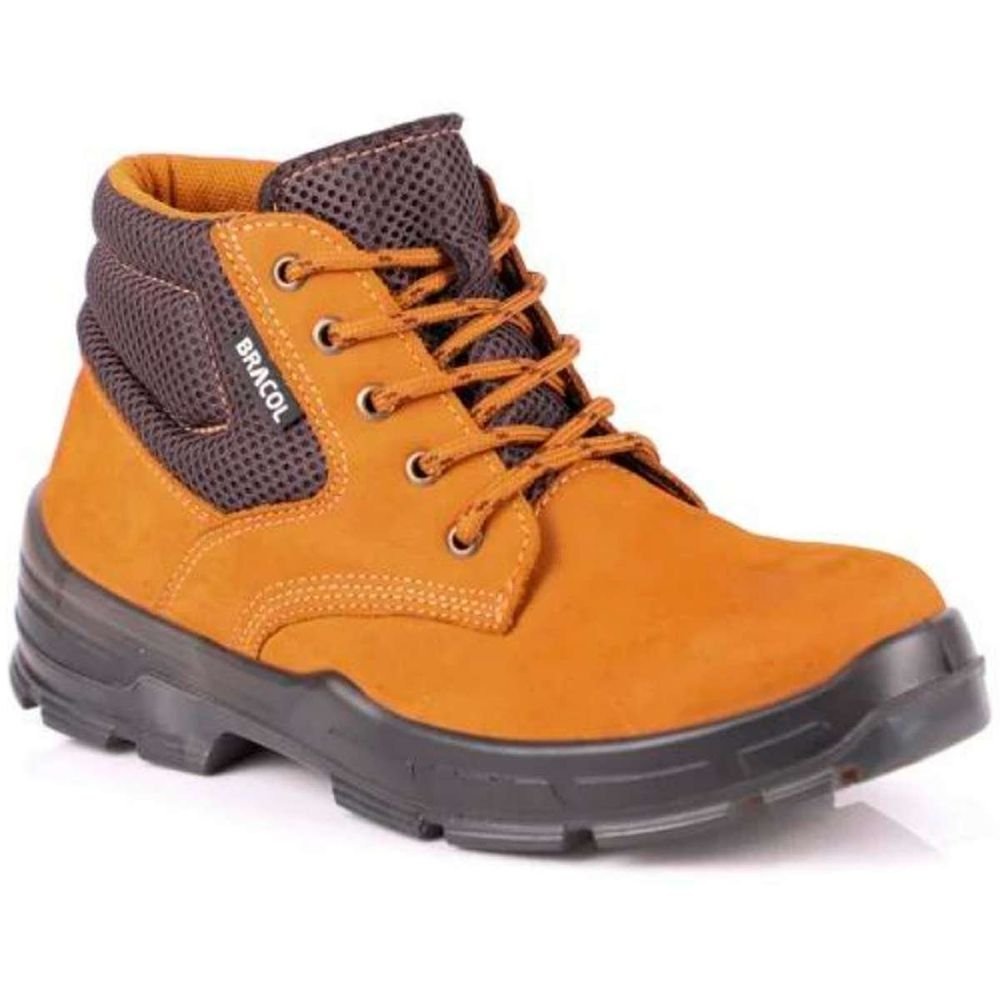 Bota Nobuck Com Cadarço Com Bico Plástico Bae Marrom Castor N 37 Bracol
