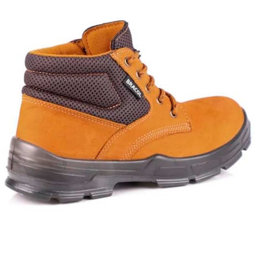 Bota Nobuck Com Cadarço Com Bico Plástico Bae Marrom Castor N 37 Bracol