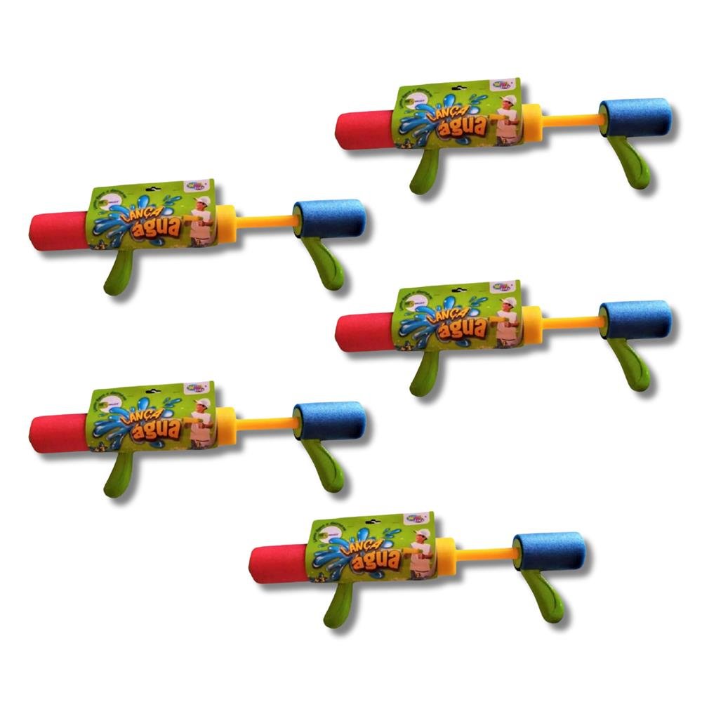 Pistola Lança Agua com Reservatorio Wet Shot Kit com 5 Unidades