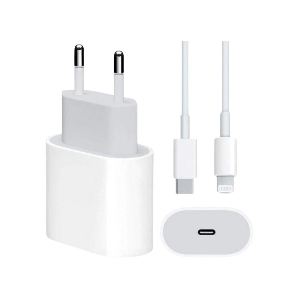 Carregador Para iPhone 20W Fonte + Cabo Lightning Tipo C