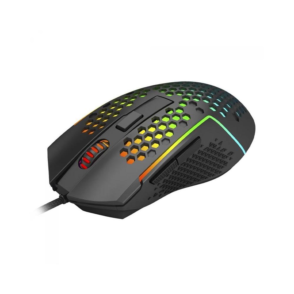 Mouse Gamer Redragon Reaping Plus, RGB, 7 Botoes, 52000 DPI, Sensor: Pixar PAW3395 (HL9339), Polling Rate: 1000hz, Preto - M987P-K V2.