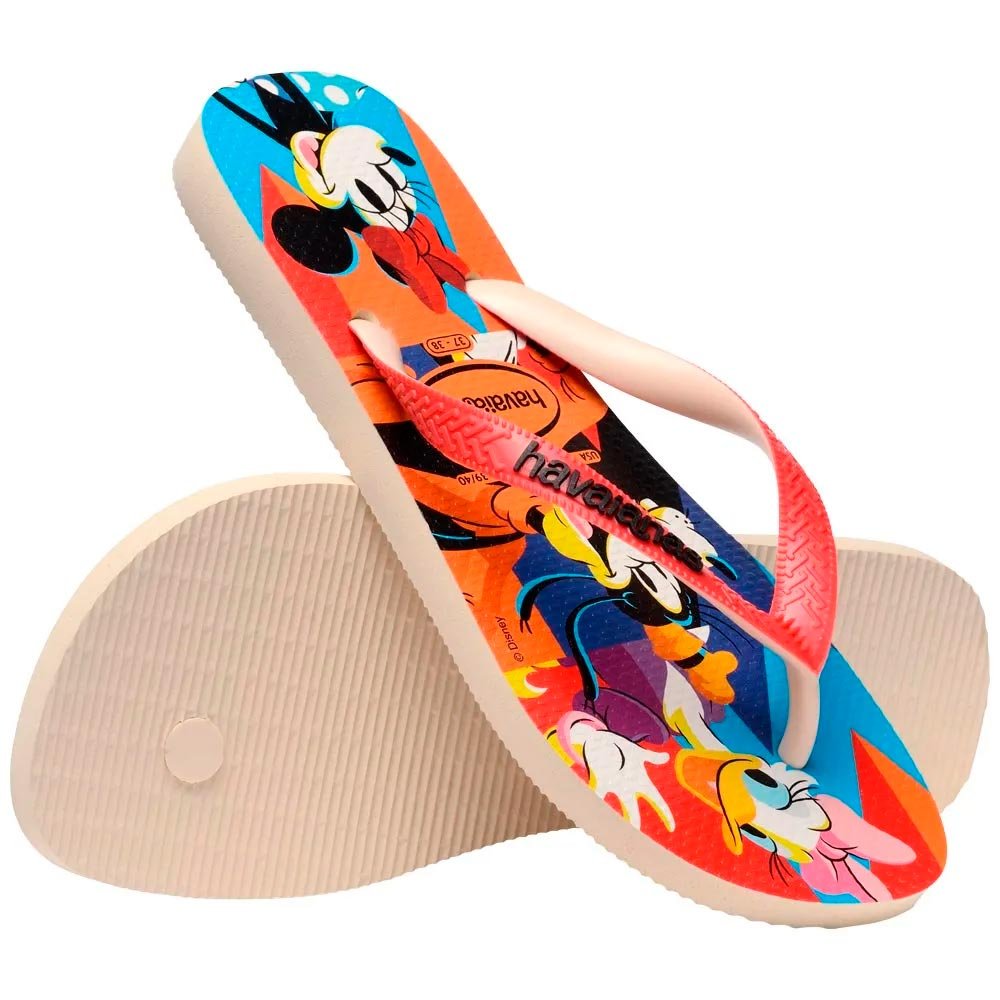 Havaianas Disney Stylish 8813 Bege Palha Vermelho Rubi 39/40 Com 12 Pares