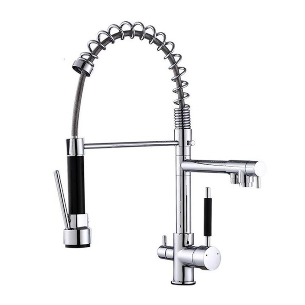 Torneira Gourmet 50Cm Com Misturador Monocomando E Saida Para Água Filtrada Cromada De Bancada Belcca Tgm50cf-Bl