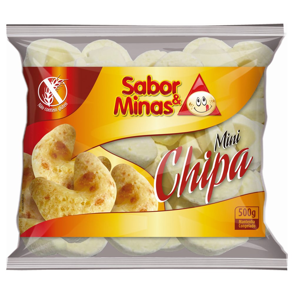 Mini chipa Sabor & Minas 500 g (Emb. contém 24 pacotes de 500 g)