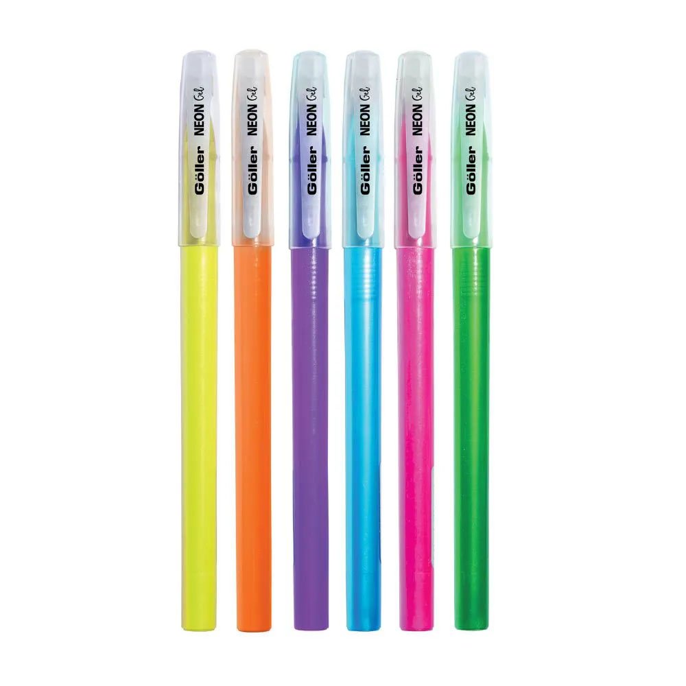 Caneta Esferográfica Rapid Gel Neon Com 6 Goller G-1357