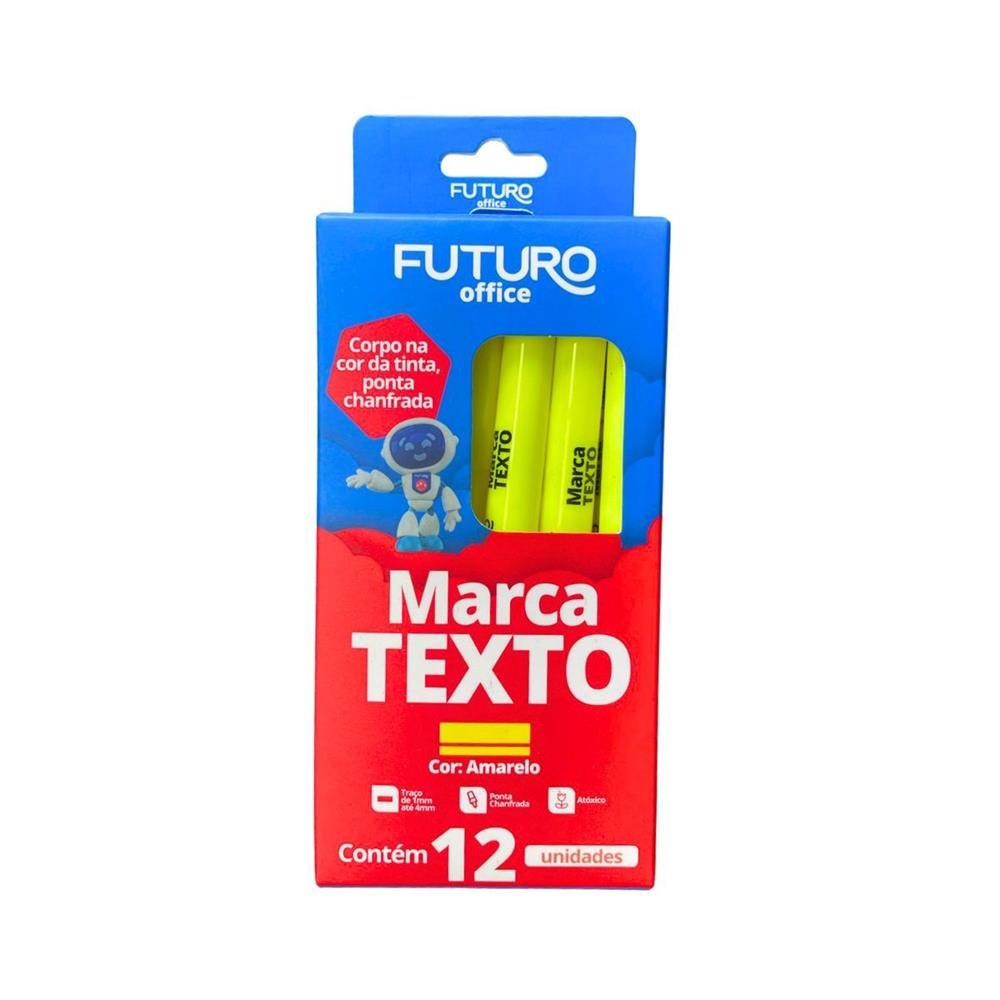 Marca Texto Futuro Amarelo Com 12 Unidades Ref Fo272202