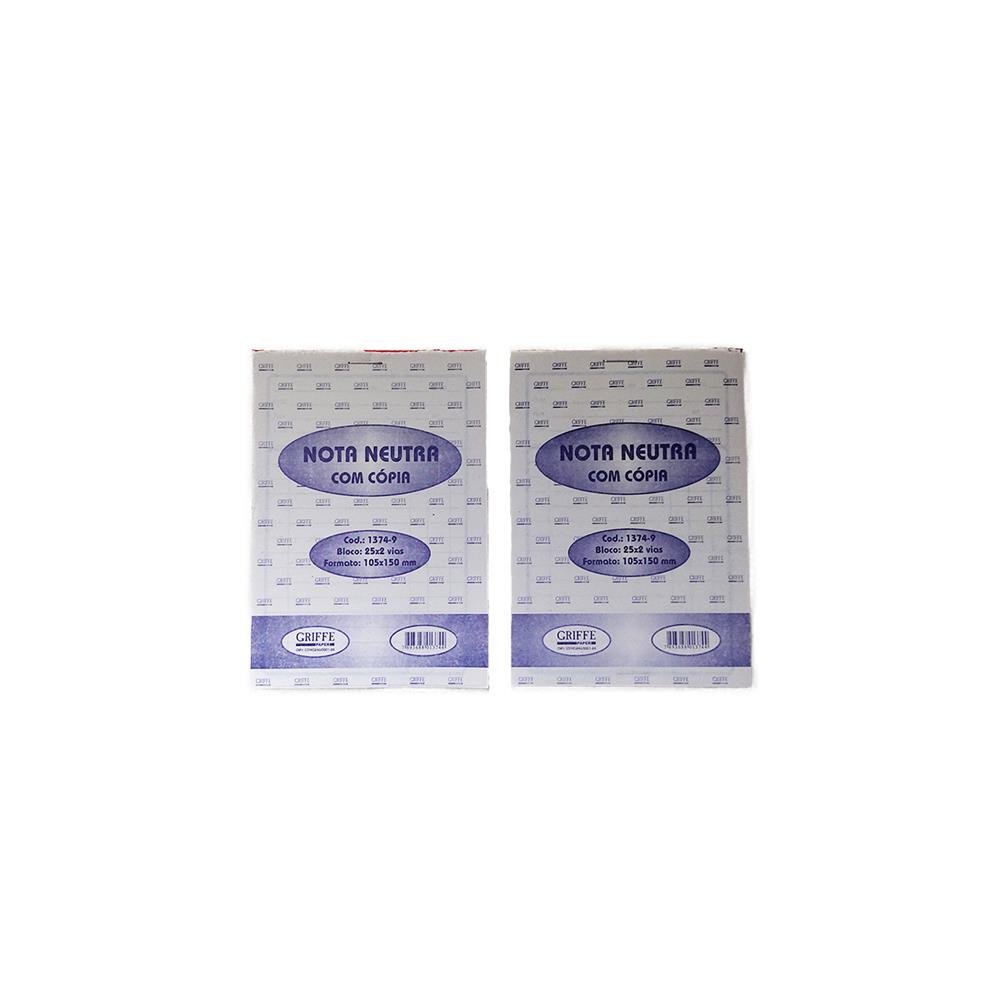 Kit 60 Unidades Nota Neutra Griffe 2 Vias 25X2 Com 50 Folhas
