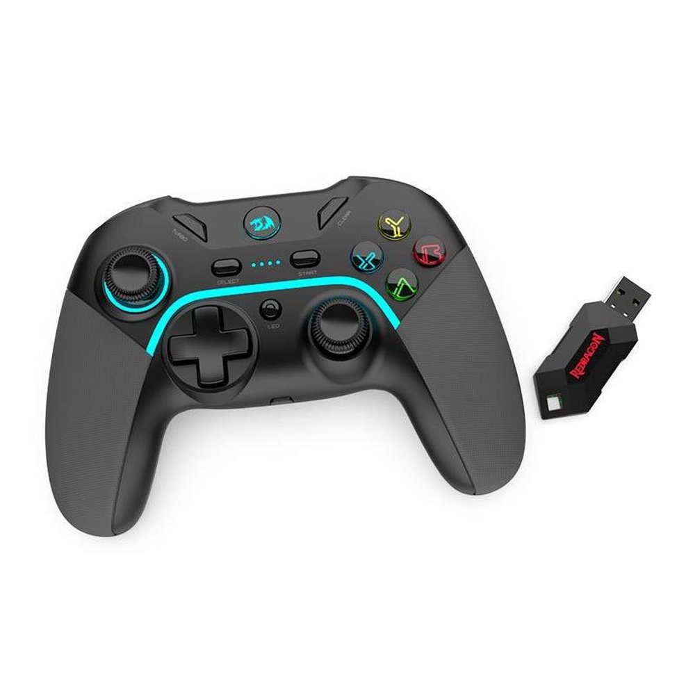 Joystick Controle Redragon Pc e PS3, Sem Fio, Preto - G808 PRO.