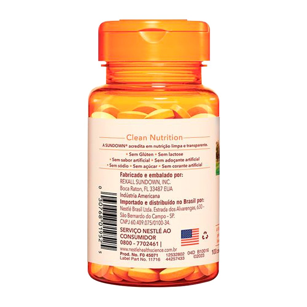Vitamina C Sundown 100 Cápsulas 500mg