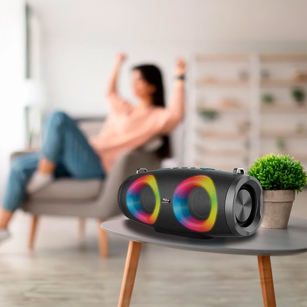 Caixa De Som Philco Speaker Extreme PBS45BT - FM/Bluetooth Bateria de Até 16 Horas, 40W, Preto